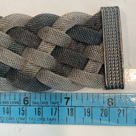 Braided Multi Metals Mesh magnetic bracelet multi color metals silver/grey COOL - Picture 7 of 11